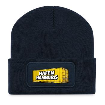 Hafen Hamburg Container - Recycelte Patch Beanie - French Navy - Vorne