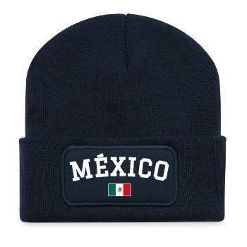 Drapeau du Mexique Blanc - Beanie recyclé à patch - bleu marine - Devant