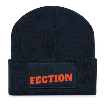 Father Fection Personalized Humor Gift - Recycled Patch Beanie - french navy - Front