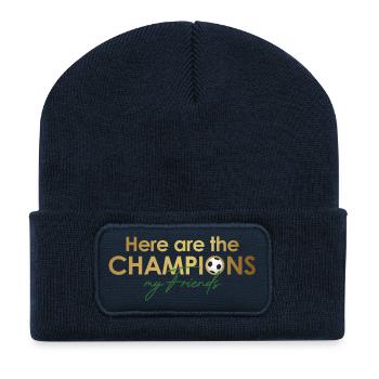 here_are_the_champions - Recycled Patch Beanie - french navy - Front