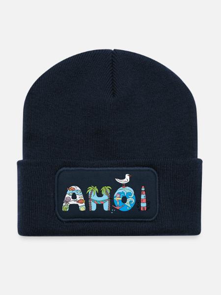 Ahoi - Recycelte Patch Beanie - French Navy