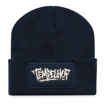 Tempelhof Berlin Graffiti Oldschool Hip Hop - Recycelte Patch Beanie - French Navy - Vorne