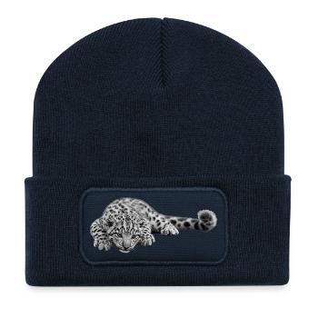 schneeleopard baby - Recycelte Patch Beanie - French Navy - Vorne