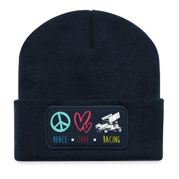 Dirt Track Racing - Recycelte Patch Beanie - French Navy - Vorne