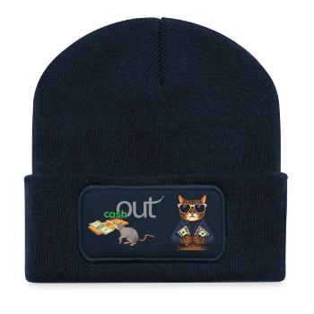 Bargeld - Recycelte Patch Beanie - French Navy - Vorne