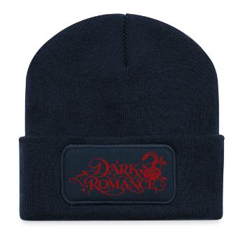 Dark Romance Gothic Rose - Recycelte Patch Beanie - French Navy - Vorne
