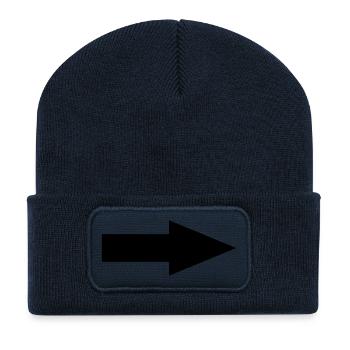 Pfeil - Recycelte Patch Beanie - French Navy - Vorne