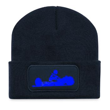 Kitebuggy_Blau - Recycelte Patch Beanie - French Navy - Vorne