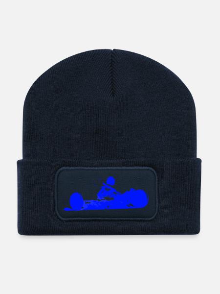 Kitebuggy_Blau - Recycelte Patch Beanie - French Navy