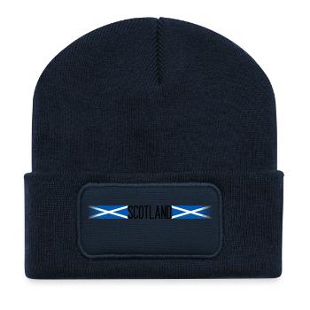 Scotland flag / banner 005 AllroundDesigns - Recycled Patch Beanie - french navy - Front