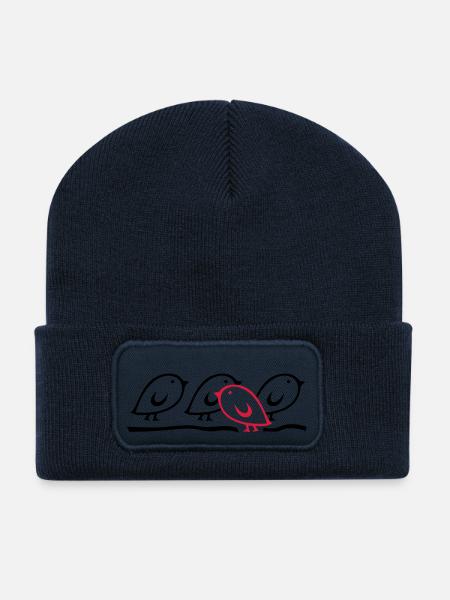 TWEETLERCOOLS - Gegen den Strom - Recycelte Patch Beanie - French Navy