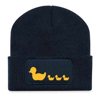 Gummienten-Familien / rubber duck family (1c) - Recycled Patch Beanie - french navy - Front