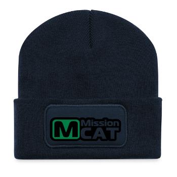 Waller, Wels, Angeln, Fisch, Mission Cat - Recycelte Patch Beanie - French Navy - Vorne