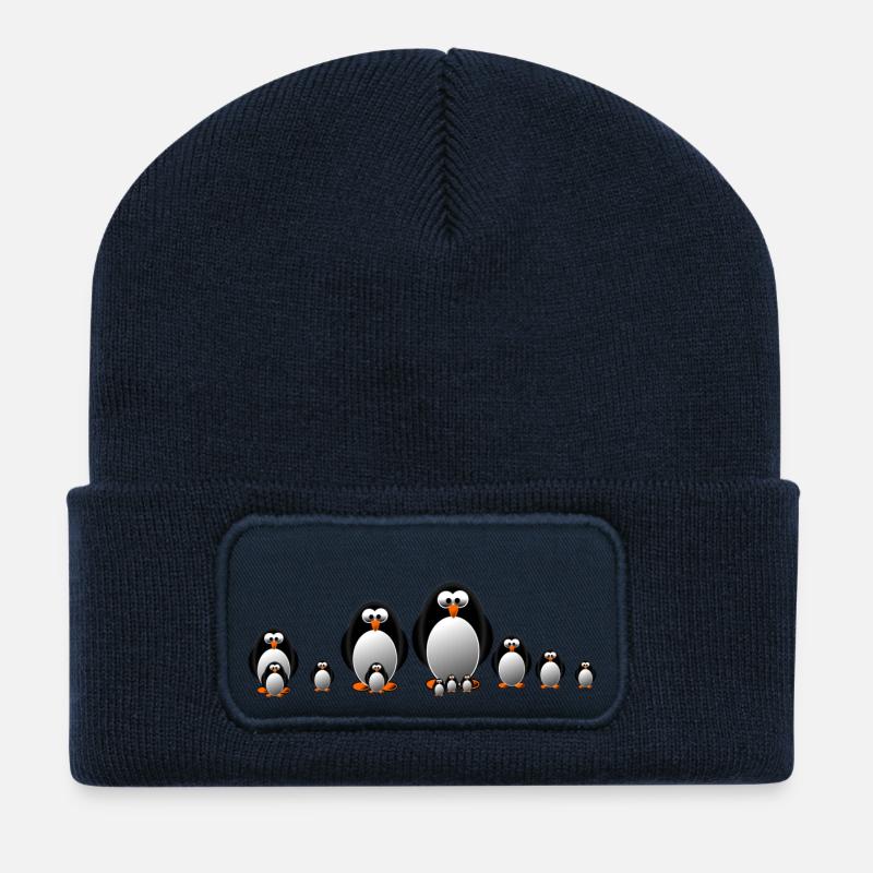 Pinguine - Recycelte Patch Beanie - French Navy