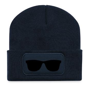 lunette de soleil 1004 n - Beanie recyclé à patch - bleu marine - Devant