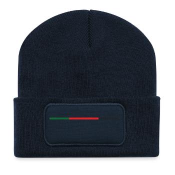 Portugal - National Flag as a retro stripes. - Recycled Patch Beanie - french navy - Front