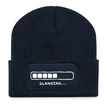 Glanding - Beanie recyclé à patch - bleu marine - Devant