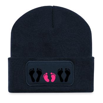 Familie - Recycelte Patch Beanie - French Navy - Vorne