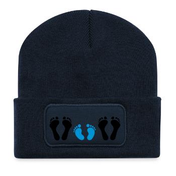 Familie - Recycelte Patch Beanie - French Navy - Vorne