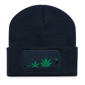 Cannabis development - Recycled Patch Beanie - french navy - Front