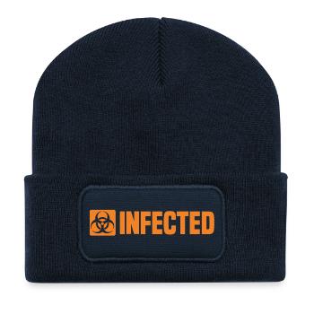 Risque biologique des infections infectées - Beanie recyclé à patch - bleu marine - Devant