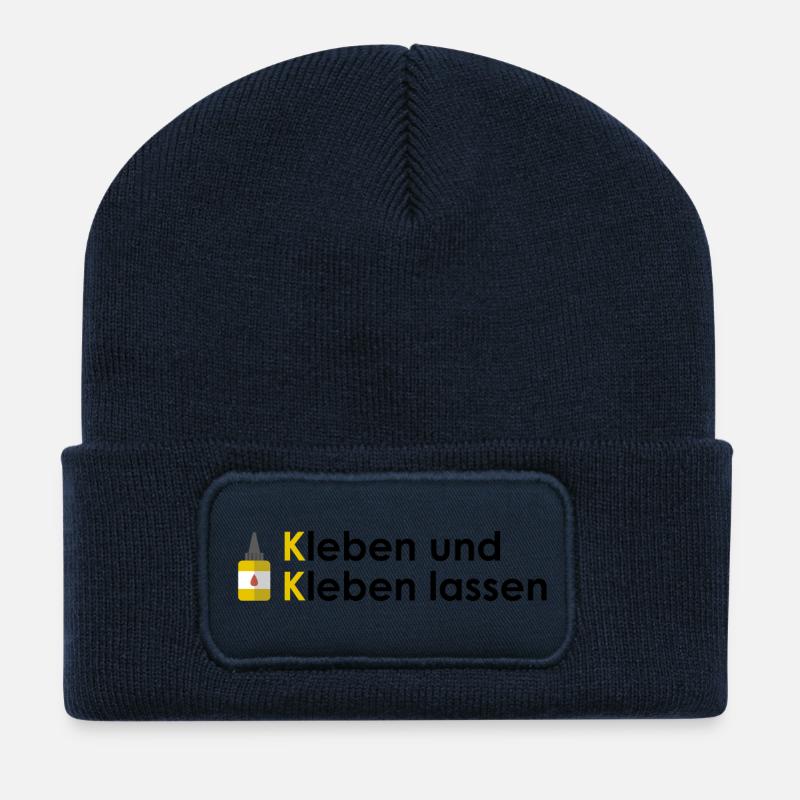 Kleben und Kleben lassen - Recycelte Patch Beanie - French Navy