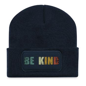 Be Kind - Recycled Patch Beanie - french navy - Front