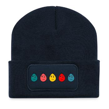 Jahrestag. Jubiläumsdekade. Humor. komisch - Recycelte Patch Beanie - French Navy - Vorne