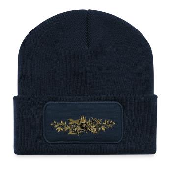 Foi Espérance Amour 1 Corinthiens 13:13 - Beanie recyclé à patch - bleu marine - Devant