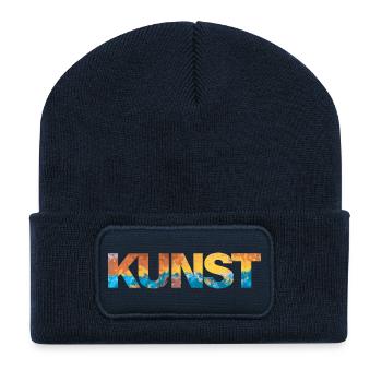 Kunst - Recycelte Patch Beanie - French Navy - Vorne
