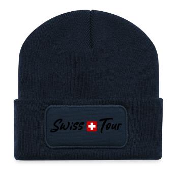 Vacances Swiss Tour Switzerland - Beanie recyclé à patch - bleu marine - Devant
