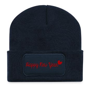 HAPPY NEW YEAR. NEW YEAR'S EVE. NEW YEAR - Recycled Patch Beanie - french navy - Front