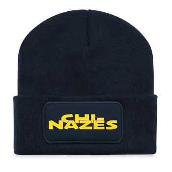 Chinazes" (russisch: чиназес) ist ein virales Wort - Recycelte Patch Beanie - French Navy - Vorne