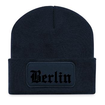 Berlin - Recycelte Patch Beanie - French Navy - Vorne