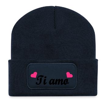Ti amo - Recycled Patch Beanie - french navy - Front