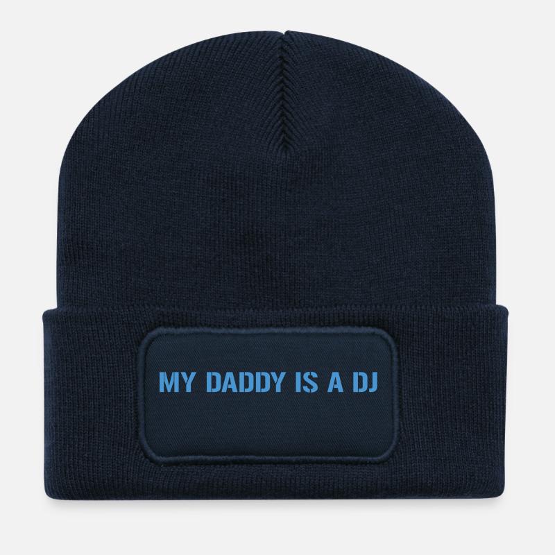 Mein Vati ist ein DJ - Recycelte Patch Beanie - French Navy