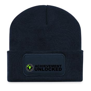 Achievement Unlocked Gamer - Recycled Patch Beanie - french navy - Front