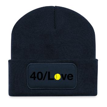 Tennis Tennis Jeu - Beanie recyclé à patch - bleu marine - Devant