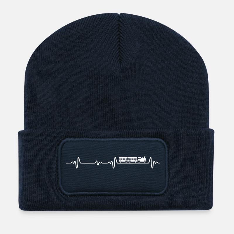 Eisenbahn Heartbeat - Recycelte Patch Beanie - French Navy