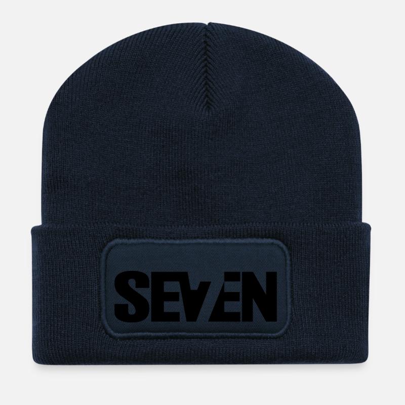 sieben - Recycelte Patch Beanie - French Navy