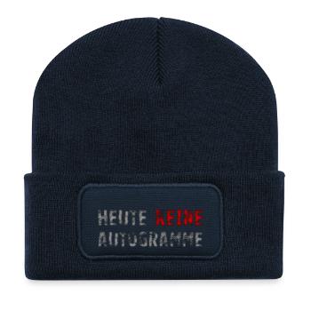There are no autographs - Recycled Patch Beanie - french navy - Front