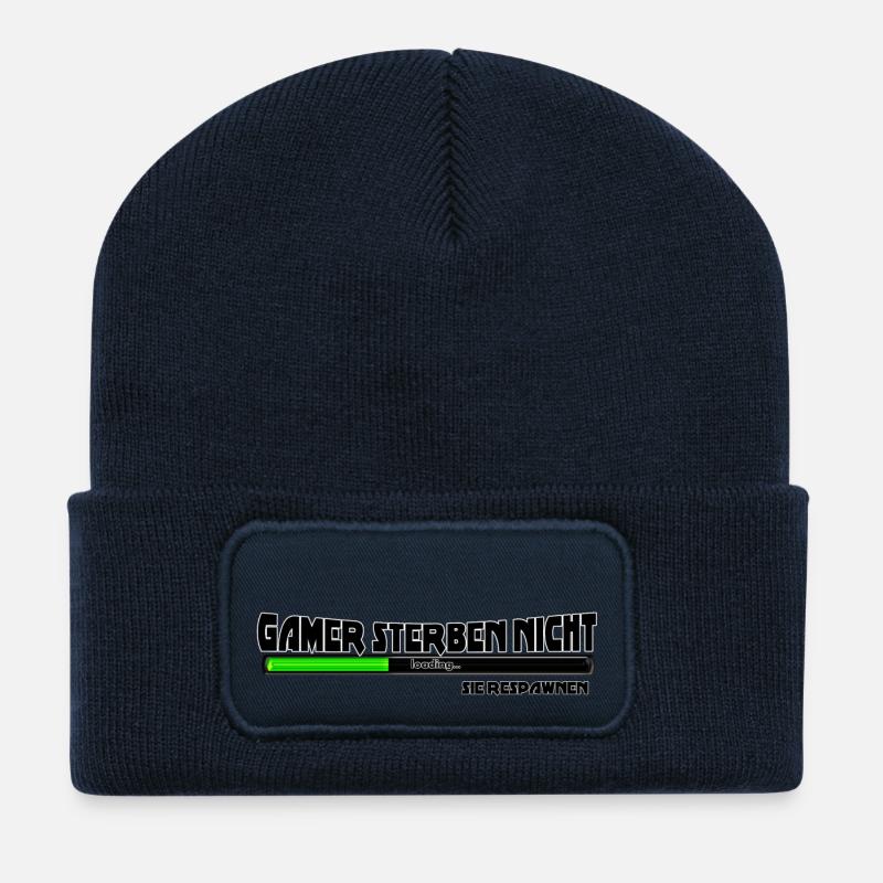 Gamer sterben nicht - Recycelte Patch Beanie - French Navy