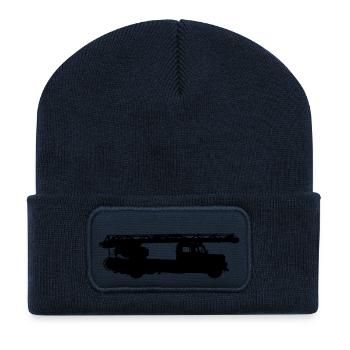 Chef de tournage pompiers - Beanie recyclé à patch - bleu marine - Devant