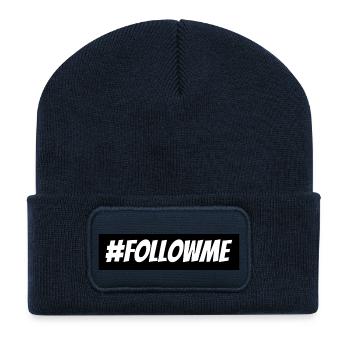 Follow Me Hahstag | come along - Recycled Patch Beanie - french navy - Front