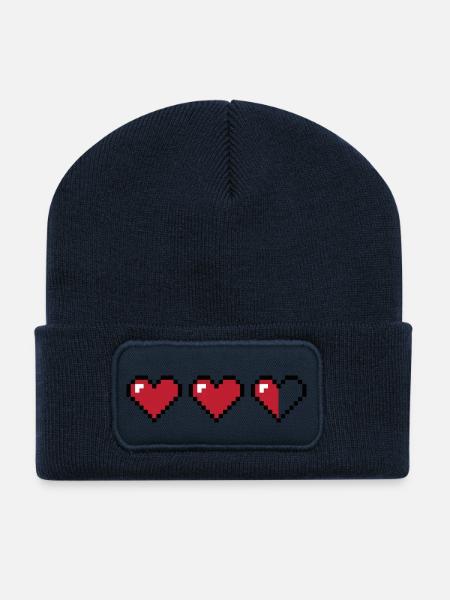 Herzen - Recycelte Patch Beanie - French Navy