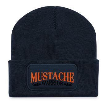 mustache warrior - Recycelte Patch Beanie - French Navy - Vorne