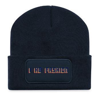 I hate Fashion - Recycled Patch Beanie - french navy - Front
