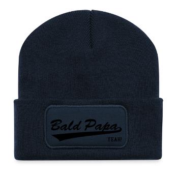 Vieil homme - Beanie recyclé à patch - bleu marine - Devant