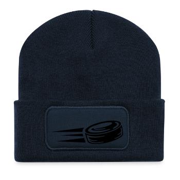 hockey_puk_f1 - Recycelte Patch Beanie - French Navy - Vorne