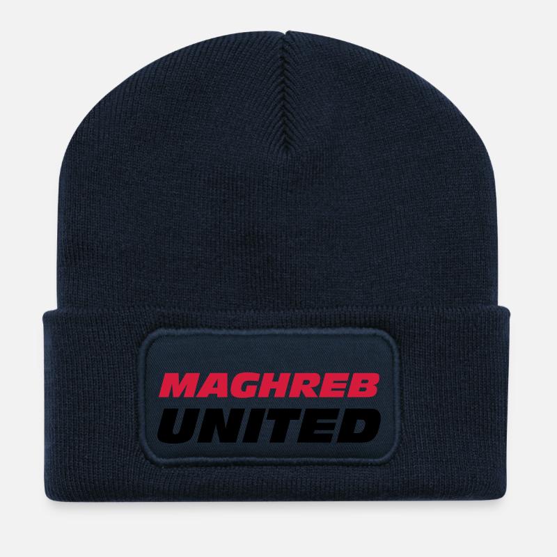 Maghreb United - Beanie recyclé à patch - bleu marine